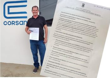 ÁGUA: Câmara de Vereadores entrega requerimento de pedido de explicações à CORSAN